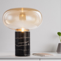 Guangdong moderne luxe décoration de la maison éclairage verre base en marbre lampe de table vintage